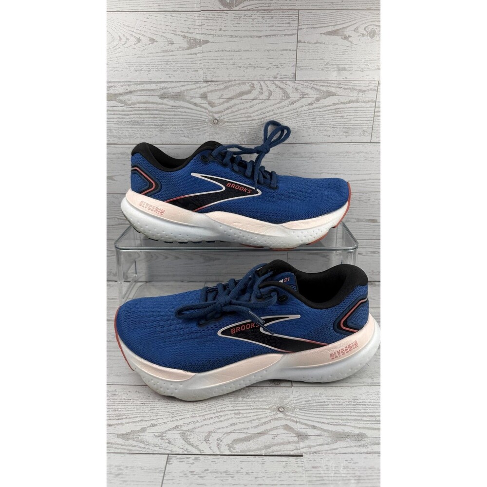 Brooks Glycerin 21 1204081B496 Blue 8B Womens Sneakers Knit Running Shoes #505